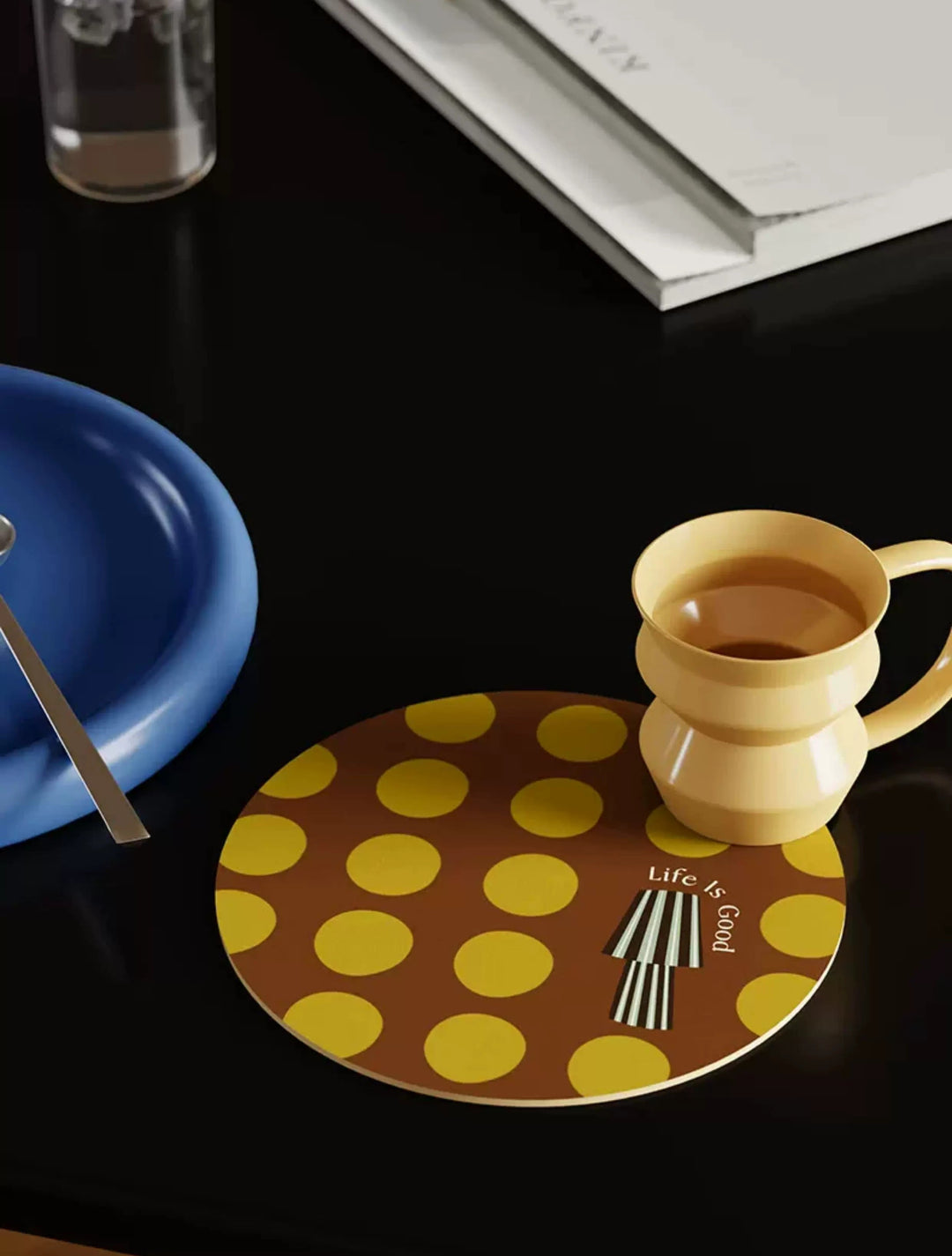 Life is Good Brown Coasters