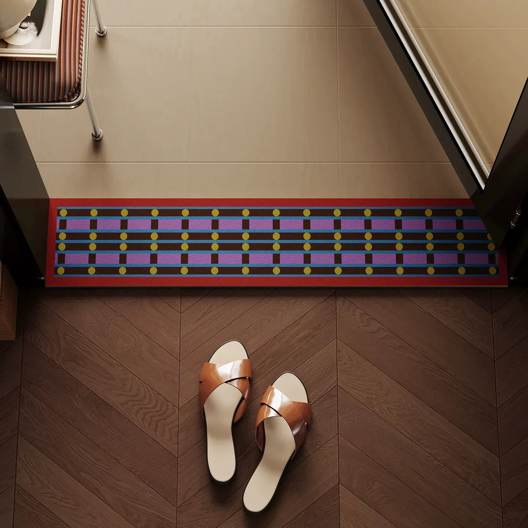 Retro Weave Pattern Narrow Door Mat
