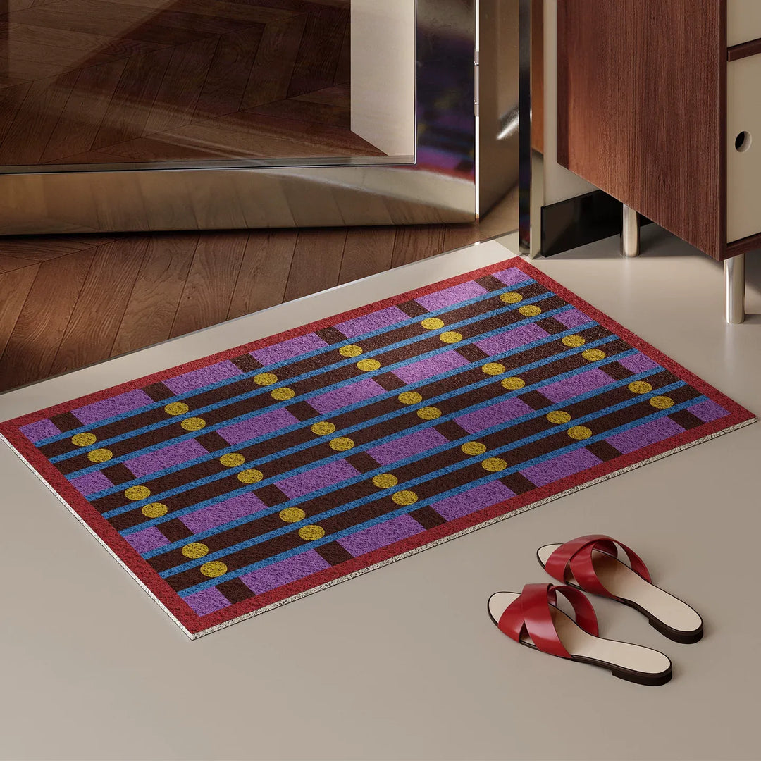 Retro Weave Pattern Door Mat