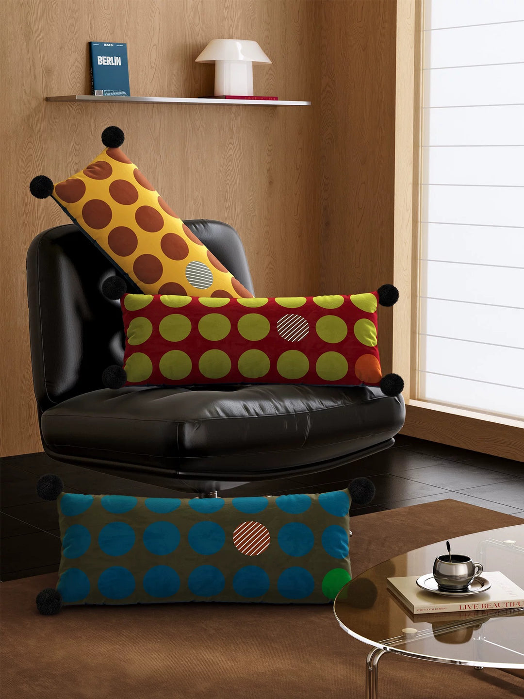 Boho Polka Dot Lumbar Pillows