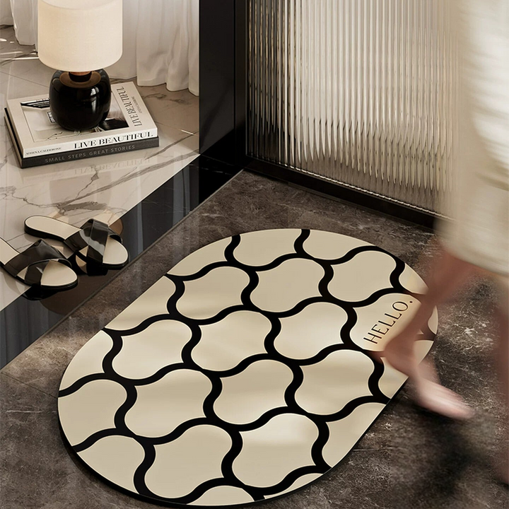 Moroccan Pattern Bathroom Mat