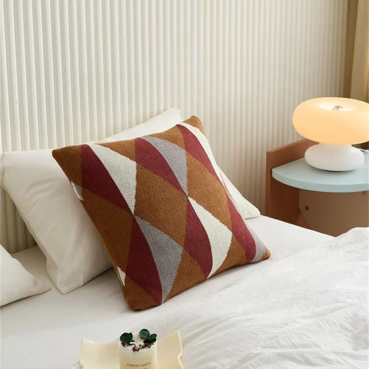 Colorful Rhombus Pattern Pillow