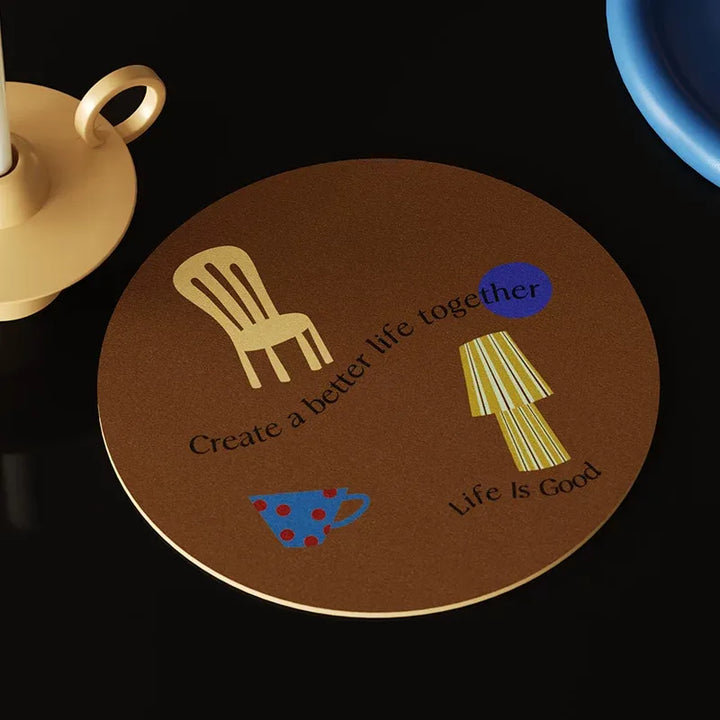 Life is Good Brown Coasters