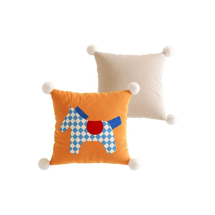 Bright Pony Colored Pillow Covers