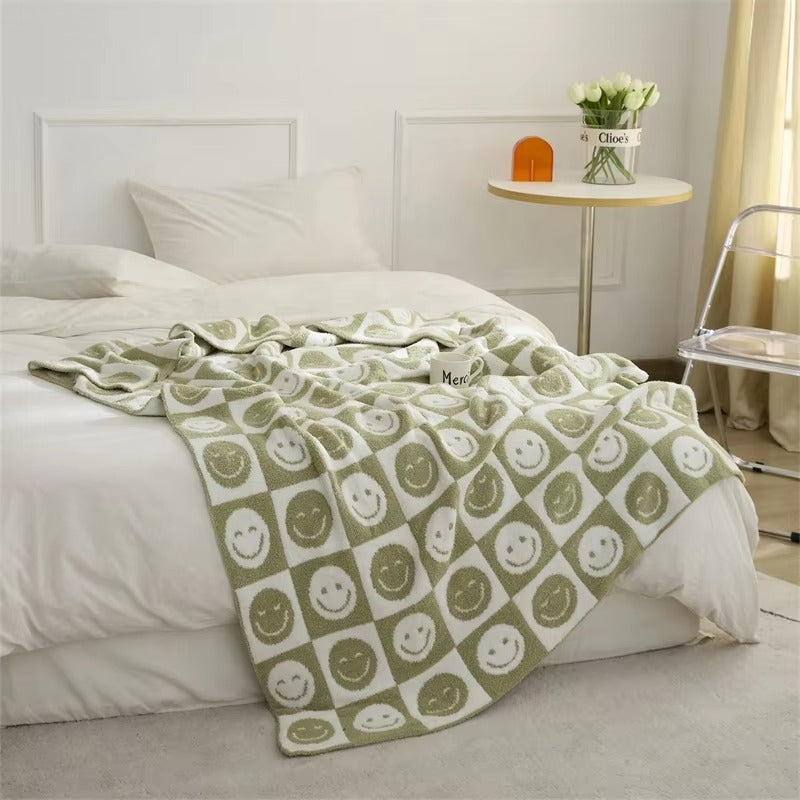 Checkerboard Smiling Blanket