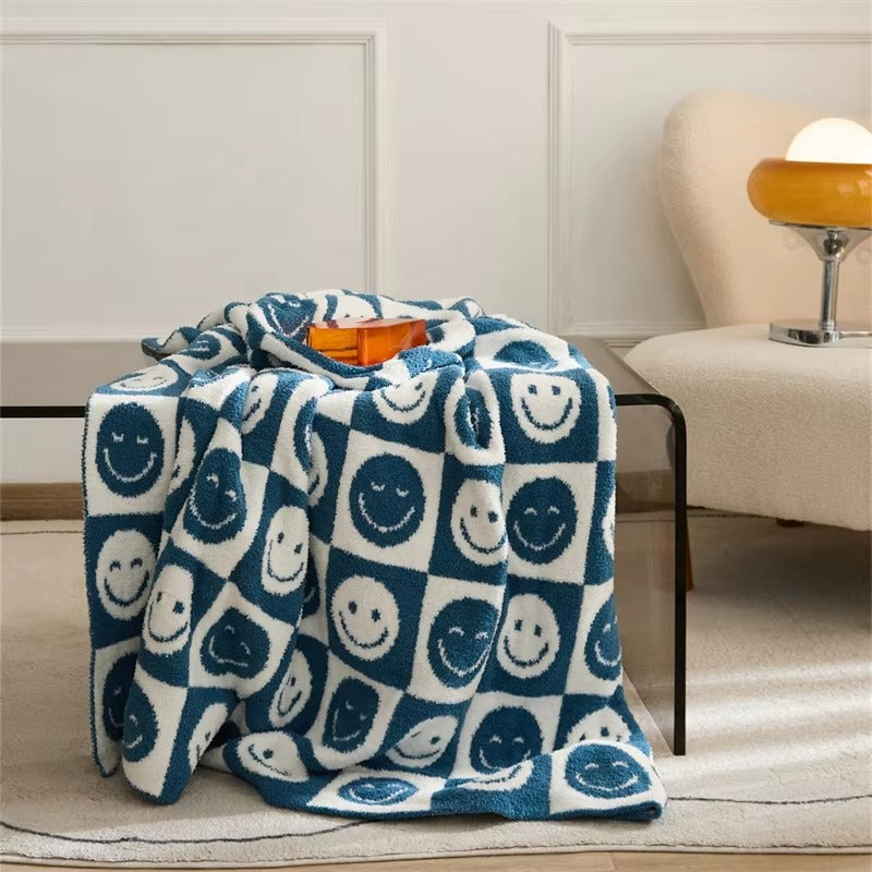 Checkerboard Smiling Blanket