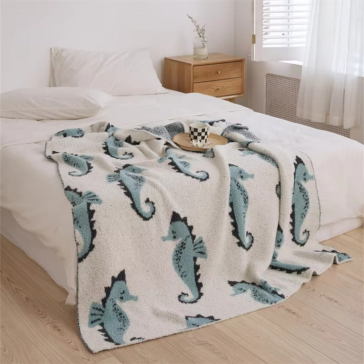 Sea Horse Blanket + Pillows