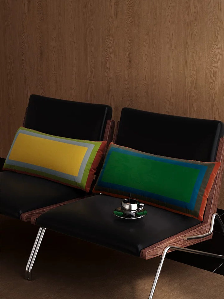 Retro Square Gradient Pattern Lumbar Pillows