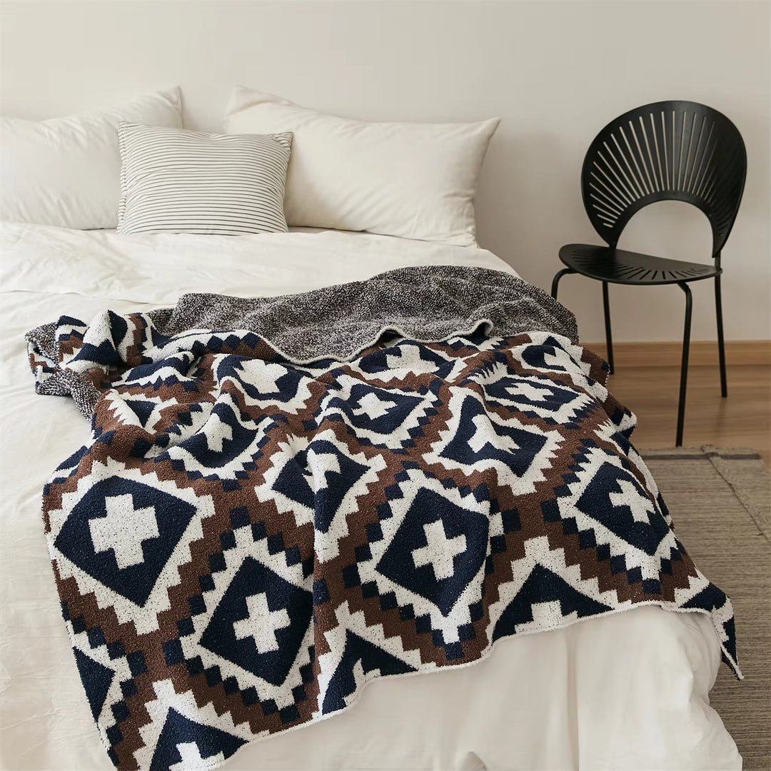 Geometric Quilt Blanket