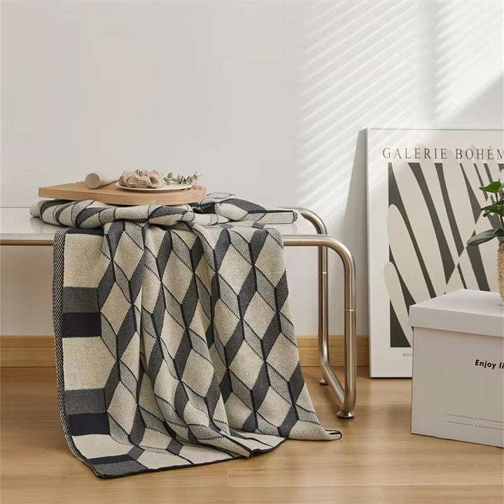 Rhombus Prism Pattern Blanket