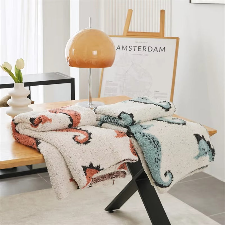 Sea Horse Blanket + Pillows