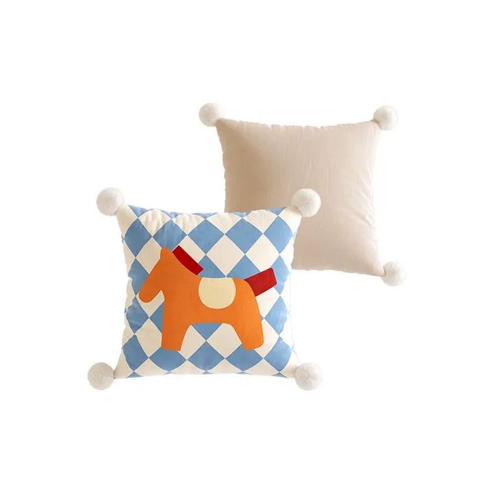 Bright Pony Colored Pillow Covers