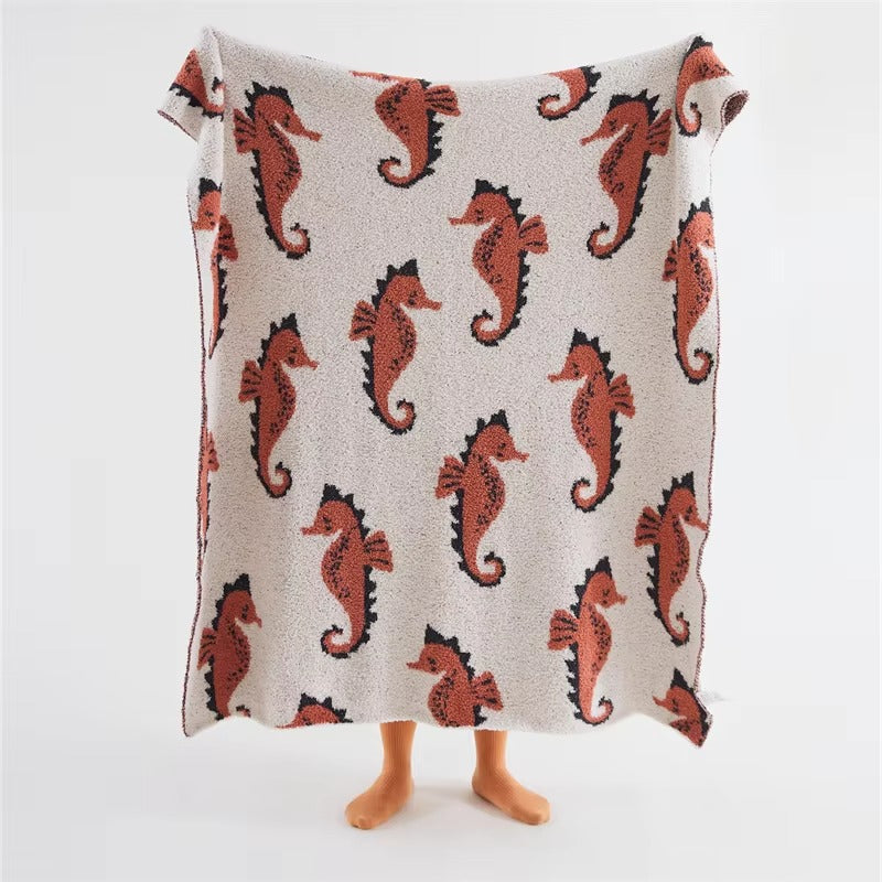 Sea Horse Blanket + Pillows