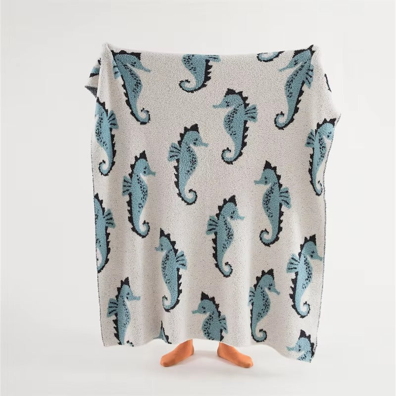 Sea Horse Blanket + Pillows