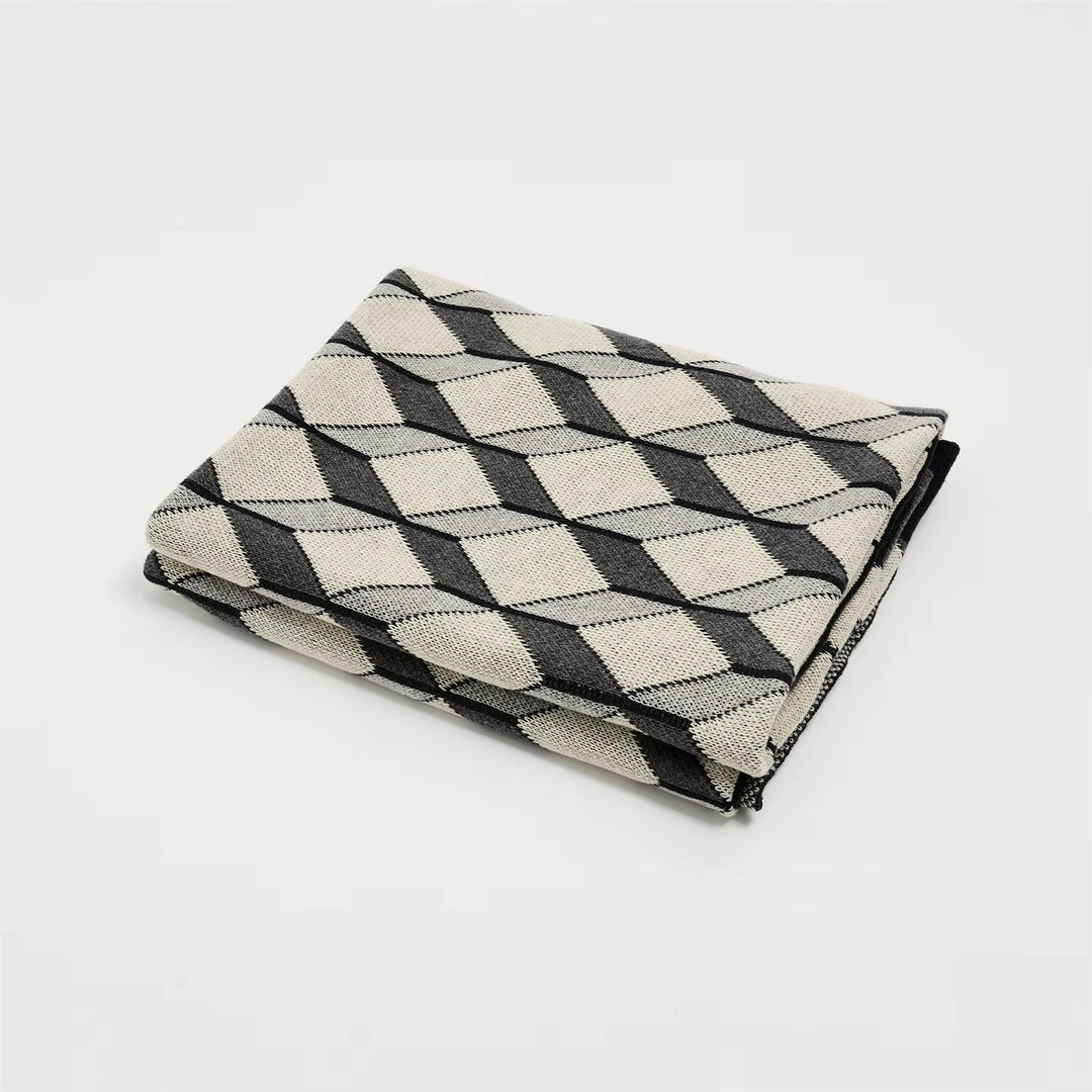 Rhombus Prism Pattern Blanket