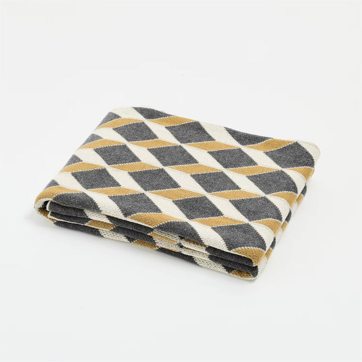 Rhombus Prism Pattern Blanket