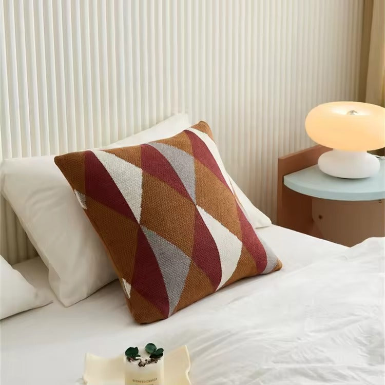 Colorful Rhombus Pattern Pillow