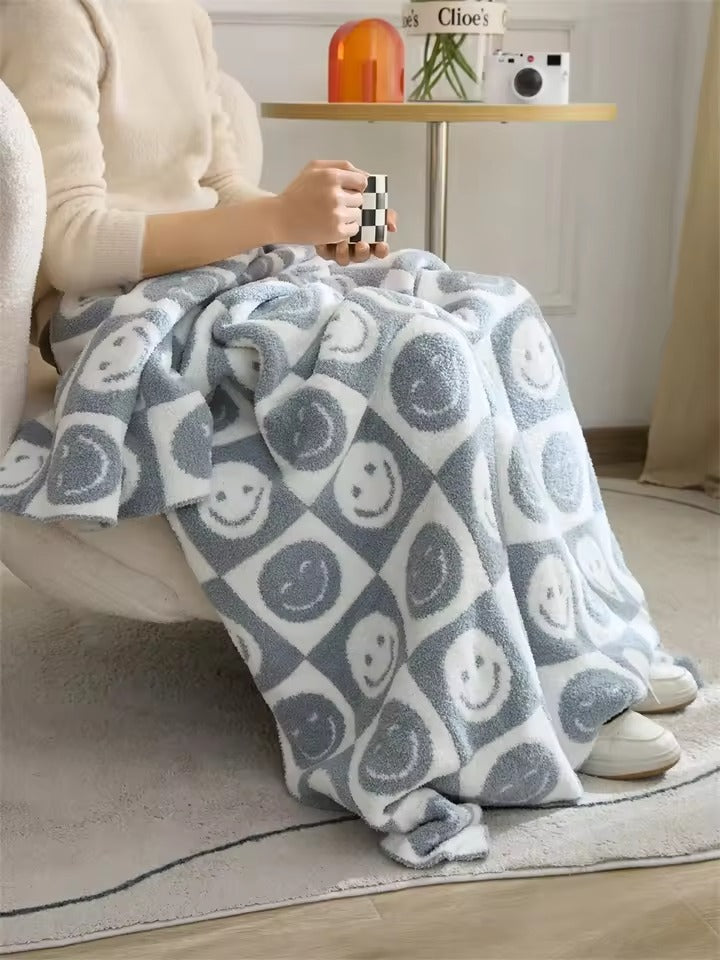 Checkerboard Smiling Blanket