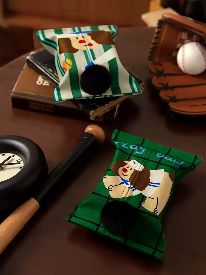 Baseball Dog Tissue Holder