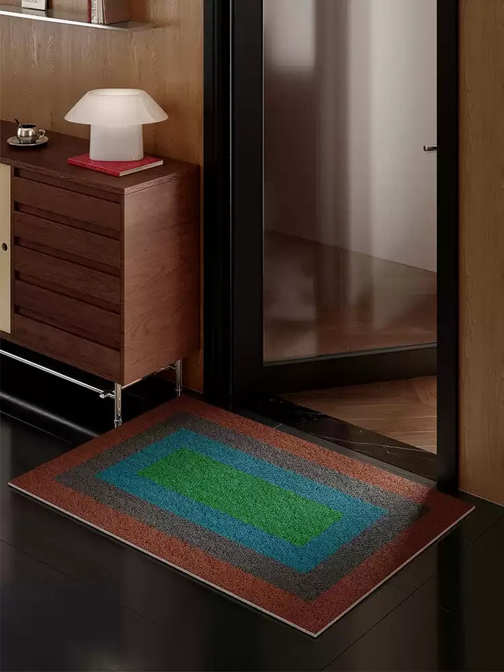 Retro Square Gradient Pattern Door Mat