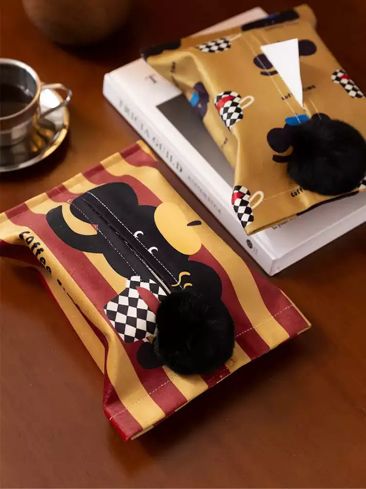 Elephant Coffee Time Tissue Holder