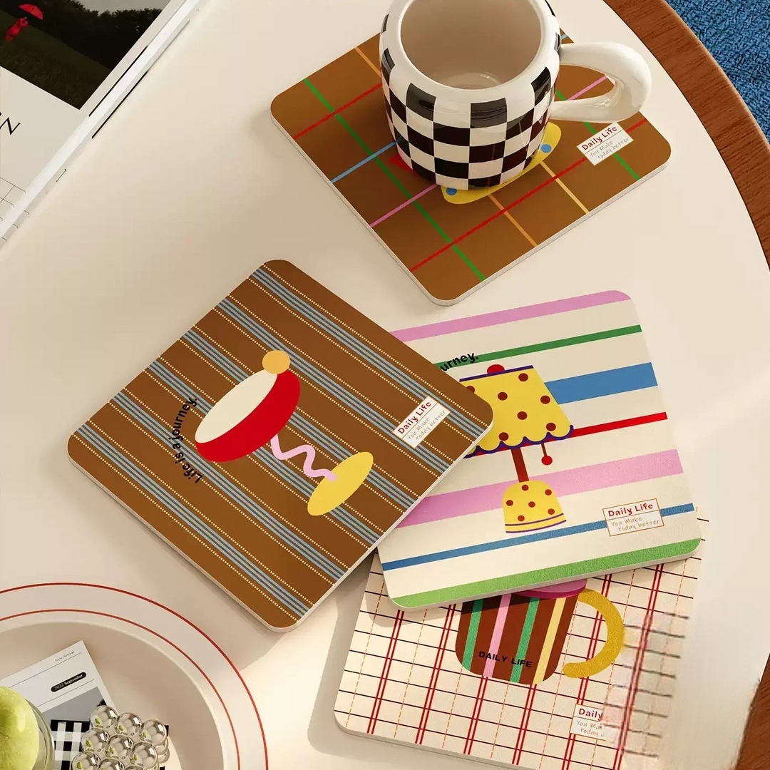 Daily Life Plaid & Stripes Coaster