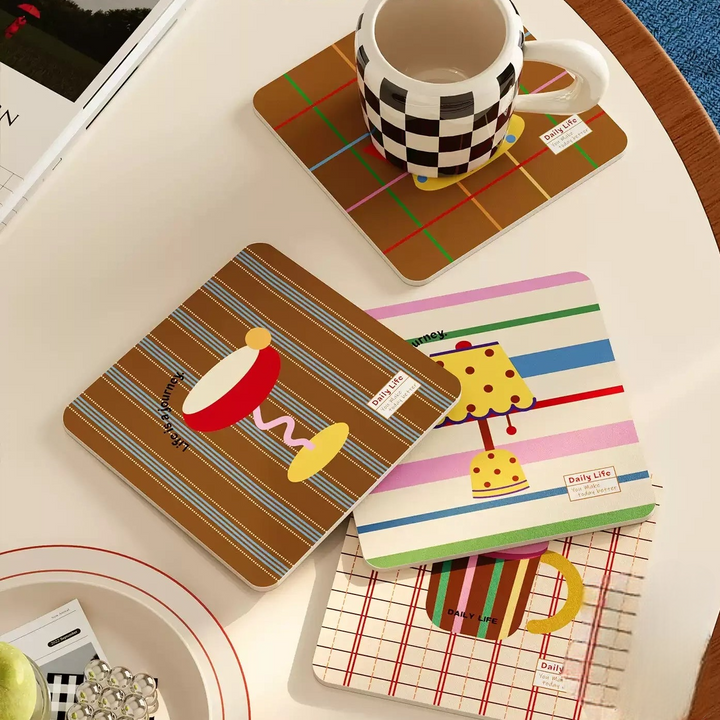 Daily Life Plaid & Stripes Coaster