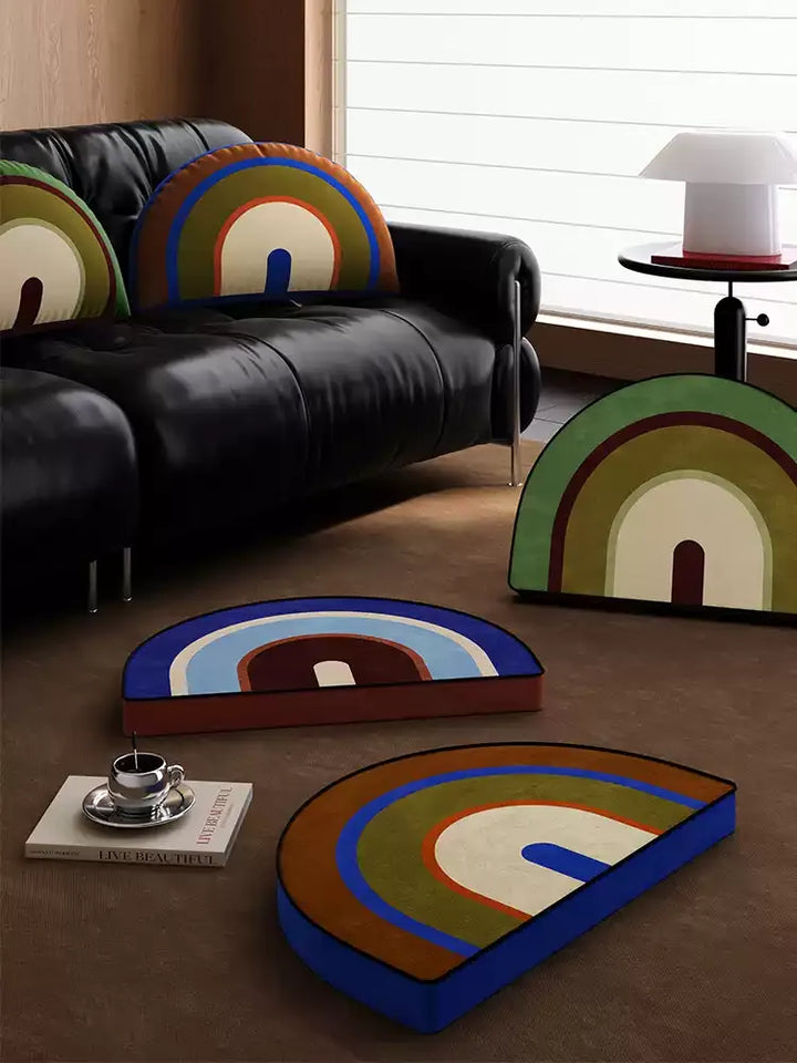 Modern Rainbow Stripe Seat Cushions