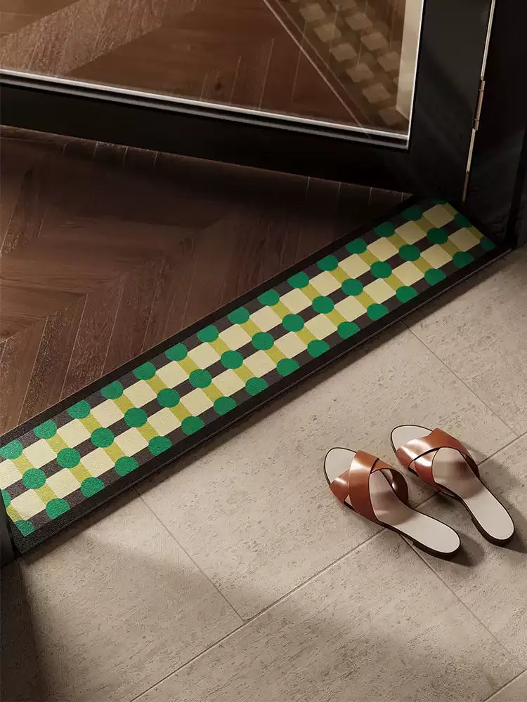 Color Block Polka Dot Narrow Door Mat