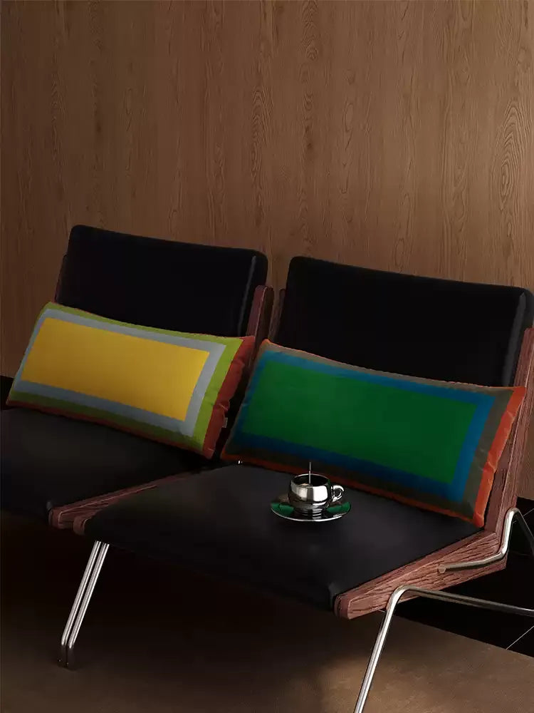 Retro Square Gradient Pattern Lumbar Pillows