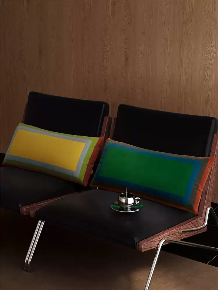 Retro Square Gradient Pattern Lumbar Pillows