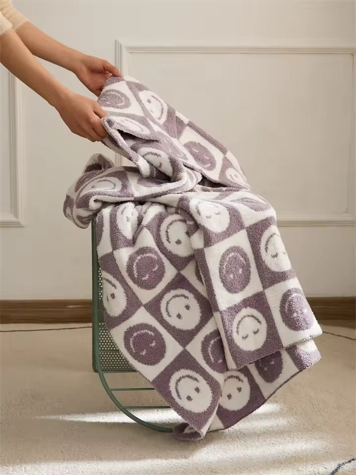 Checkerboard Smiling Blanket