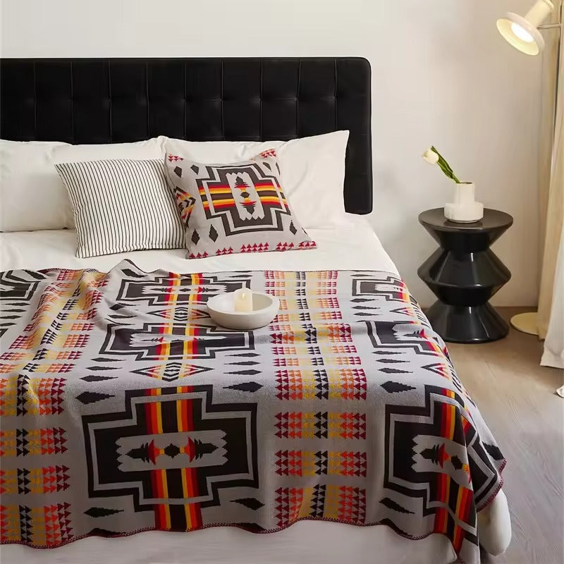 Ethnic Knitted Blanket