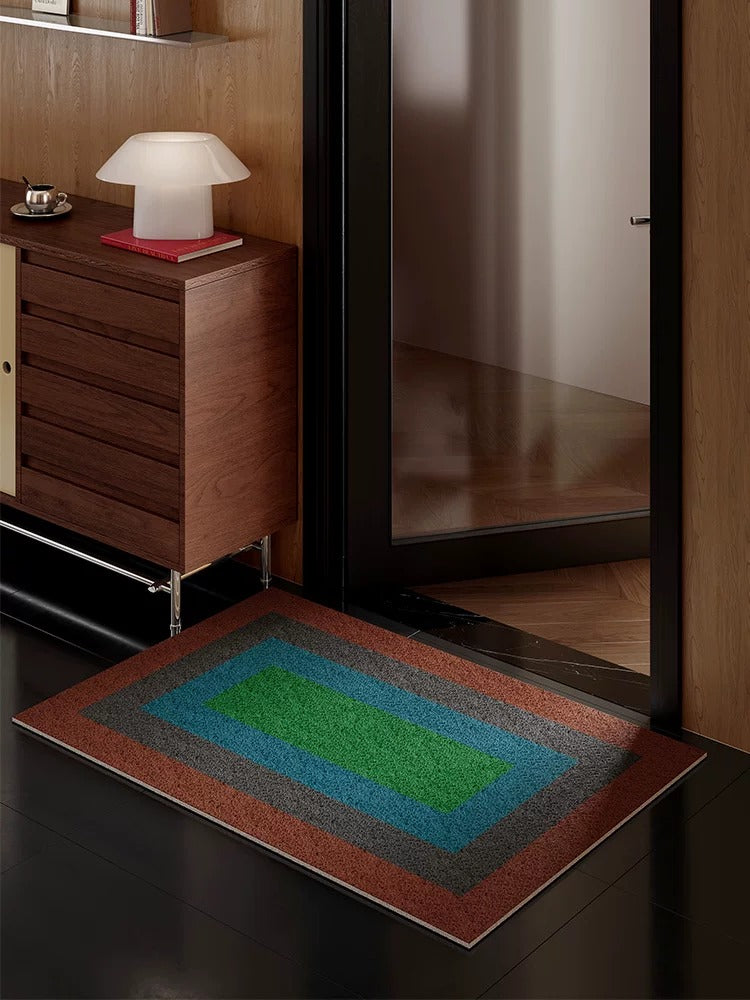Retro Square Gradient Pattern Door Mat