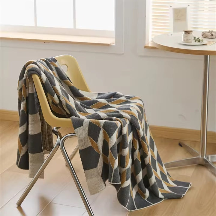 Rhombus Prism Pattern Blanket