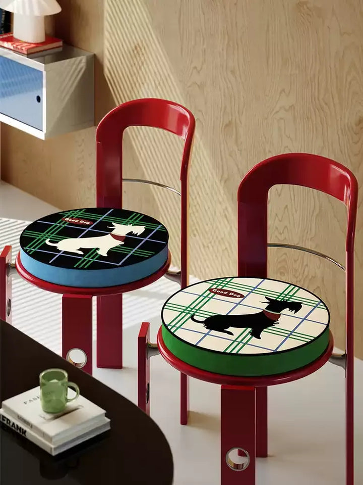 Vintage Plaid Terrier Seat Cushion