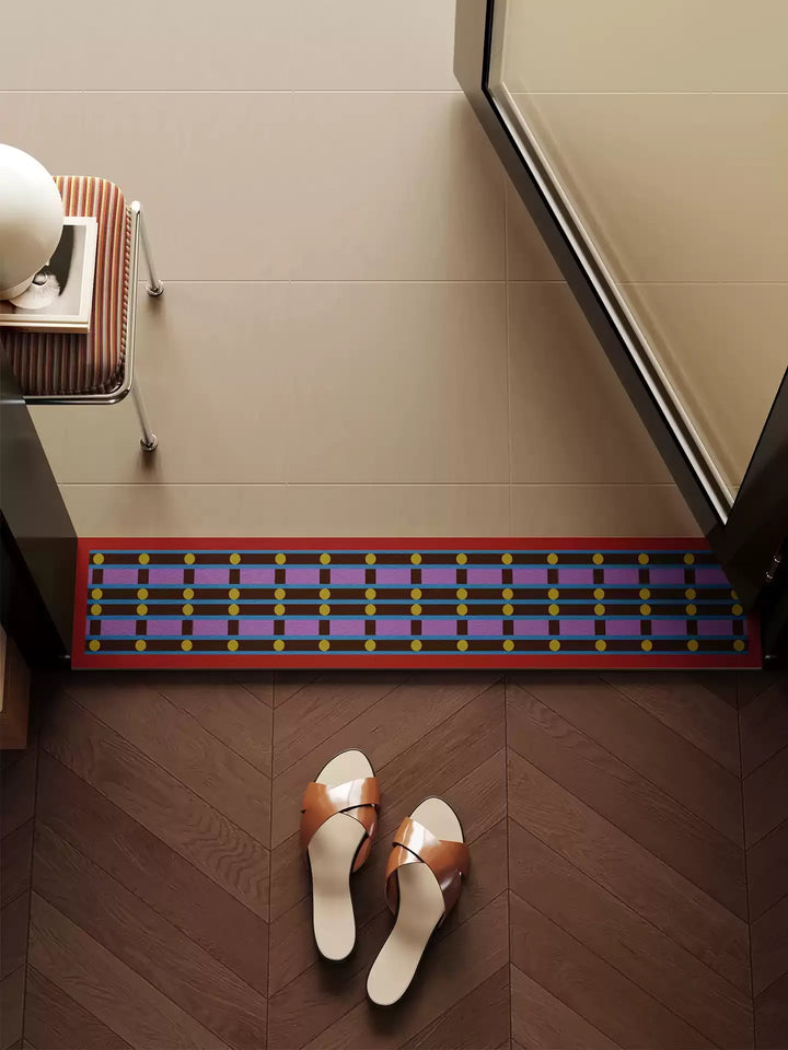 Retro Weave Pattern Narrow Door Mat