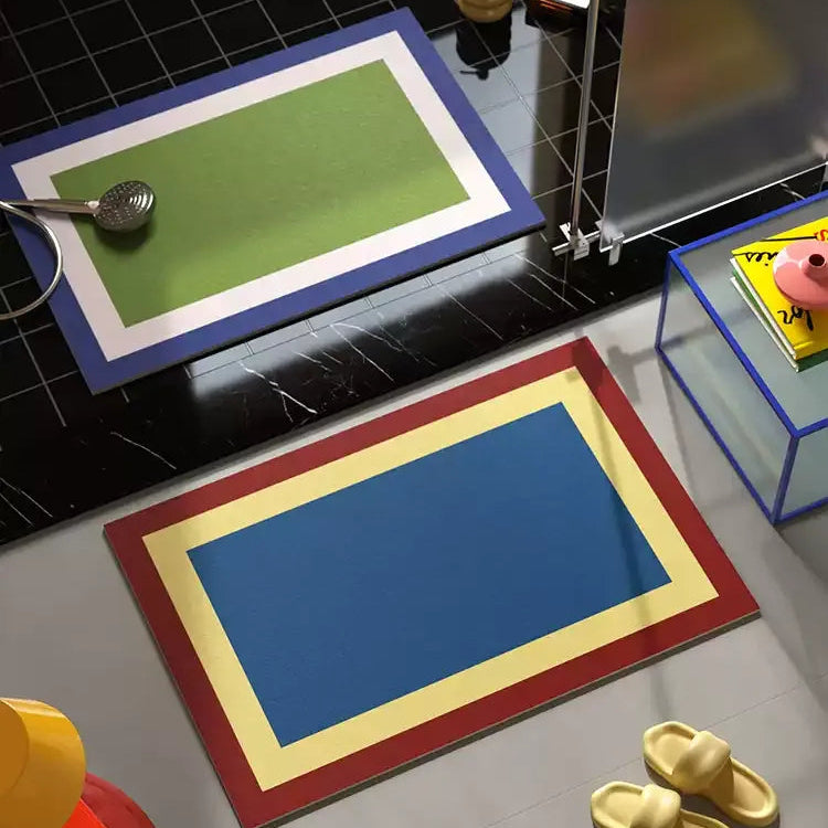 Modern Contrast Color Bathroom Mat