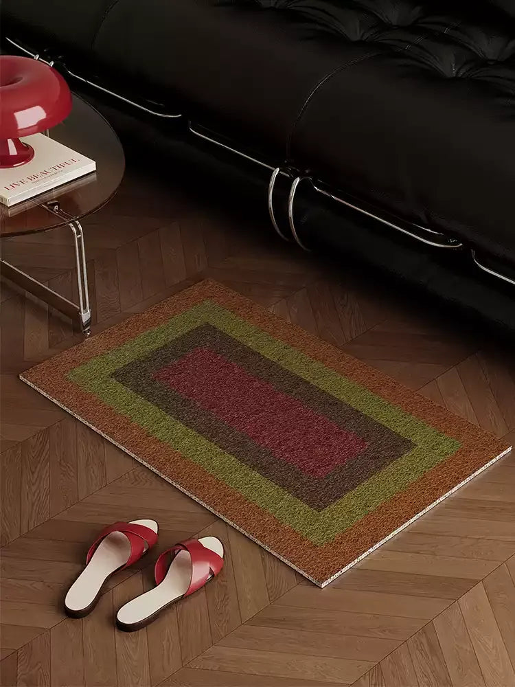 Retro Square Gradient Pattern Door Mat