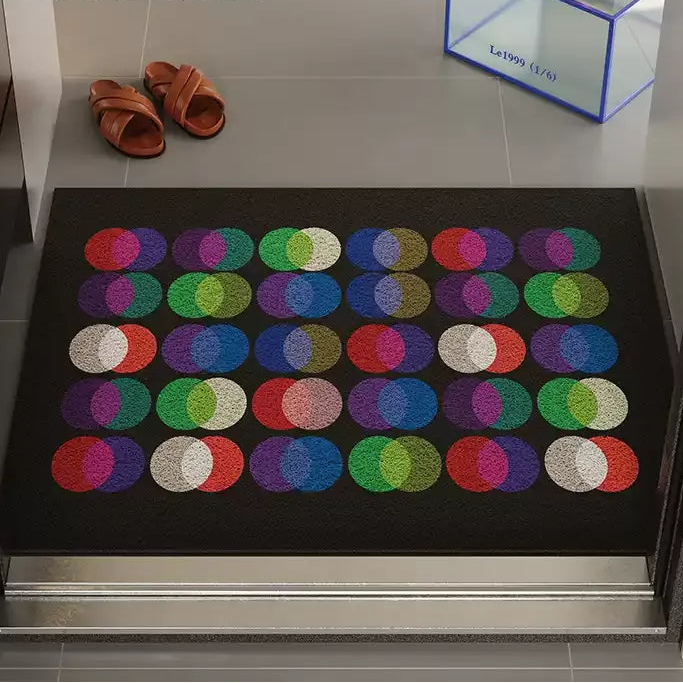 Neon Overlapping Dot Door Mat