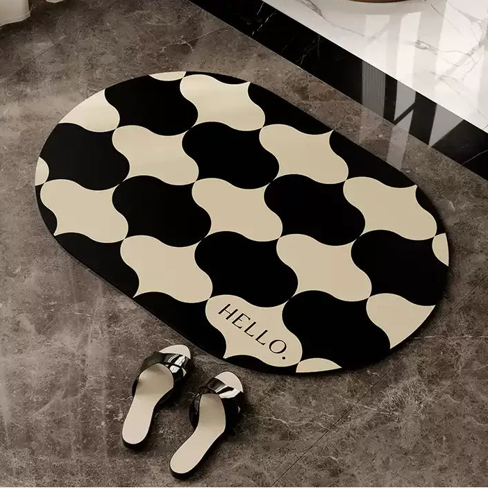 Moroccan Pattern Bathroom Mat