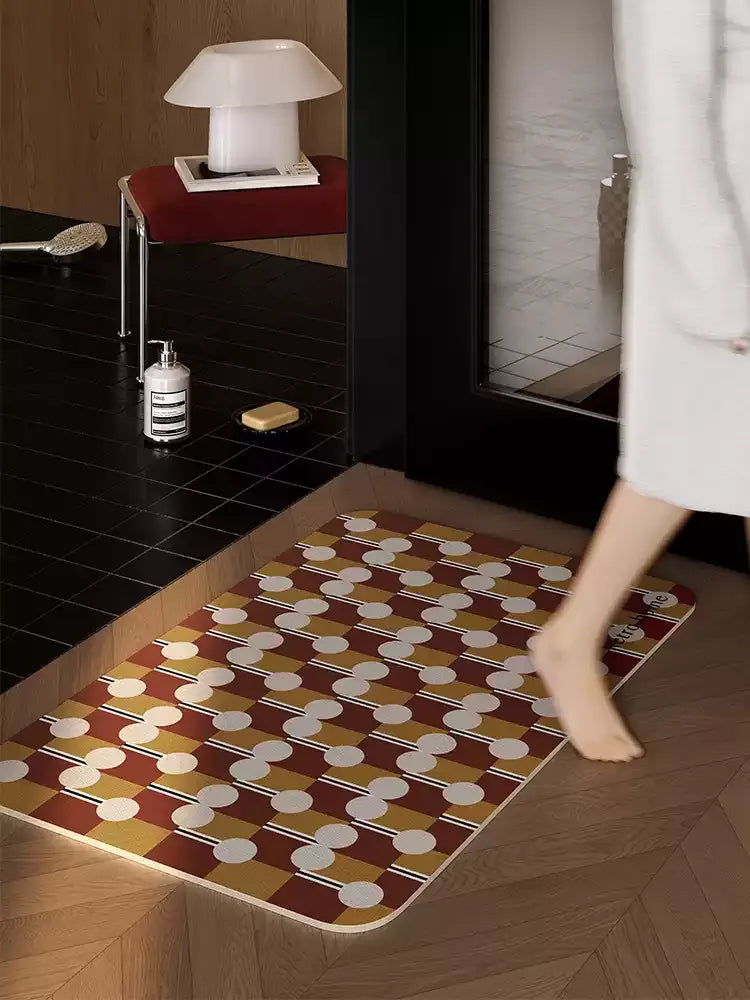 Rhythm Stripes & Dots Bathroom Mat
