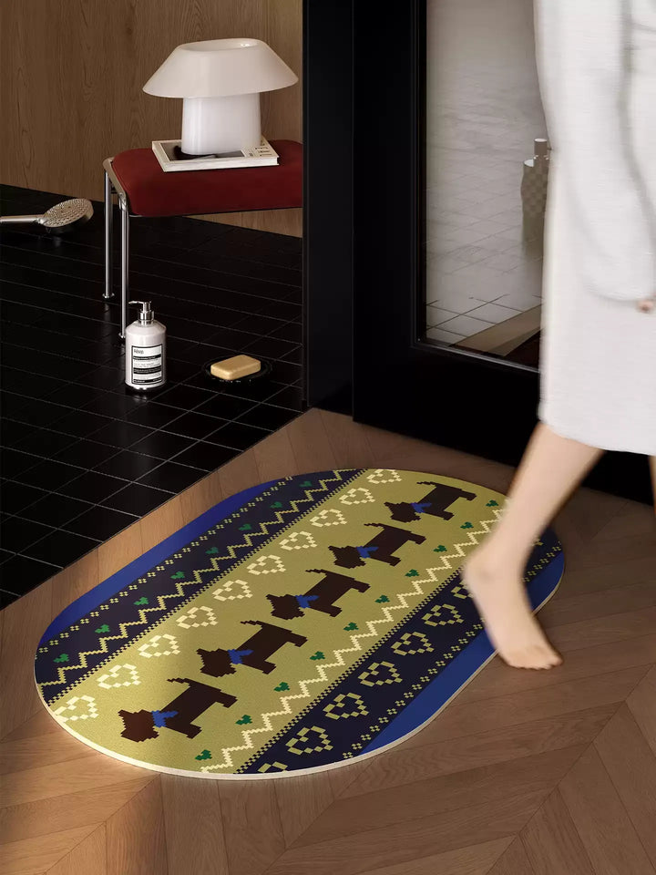 Winter Sweater Pattern Bathroom Mat