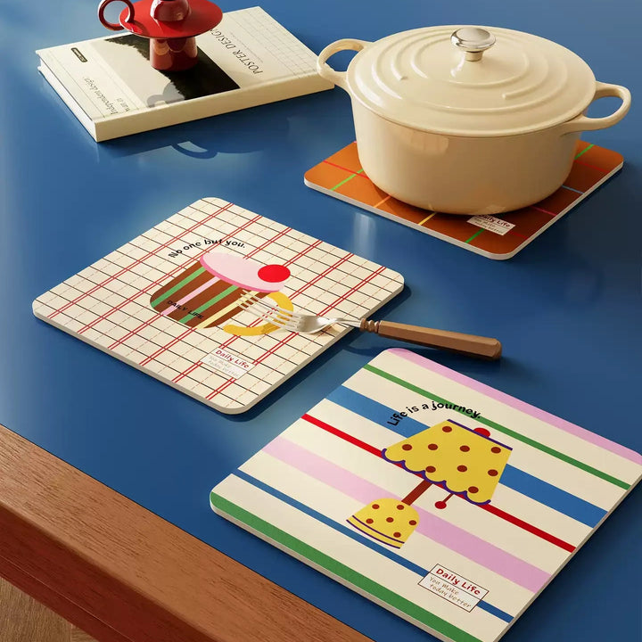 Daily Life Plaid & Stripes Coaster