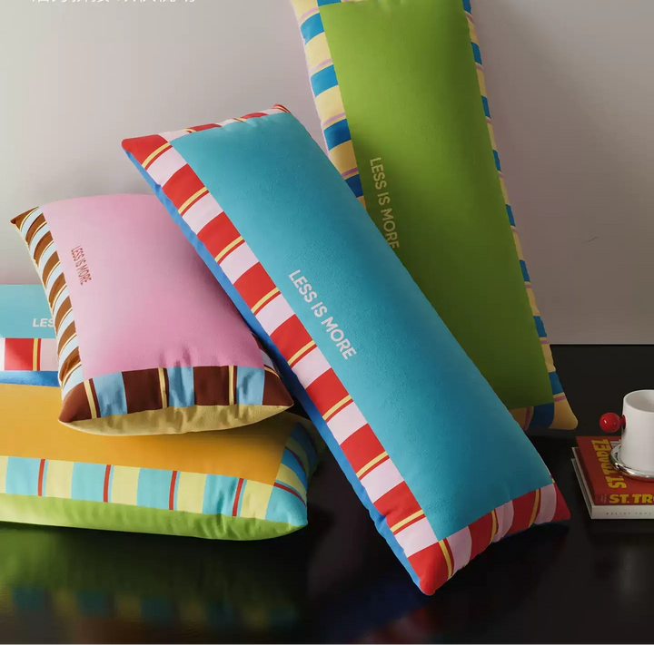 Colorful Less is More Lumbar Pillow