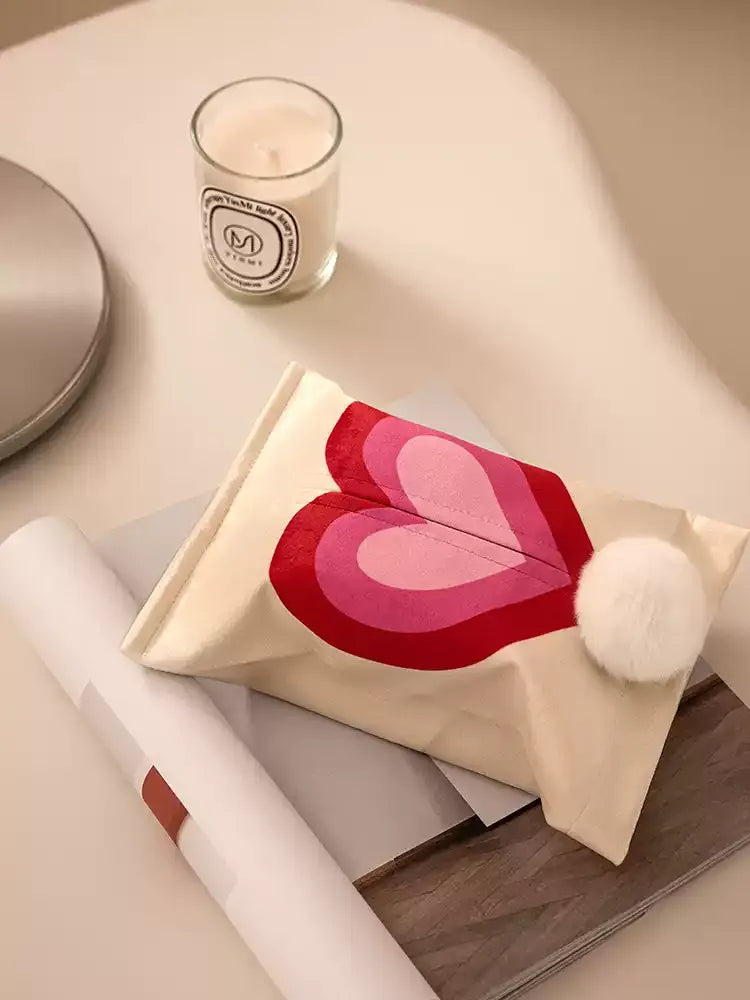 Red & Pink Heart Tissue Cover