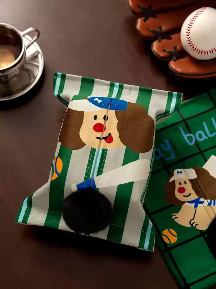 Baseball Dog Tissue Holder