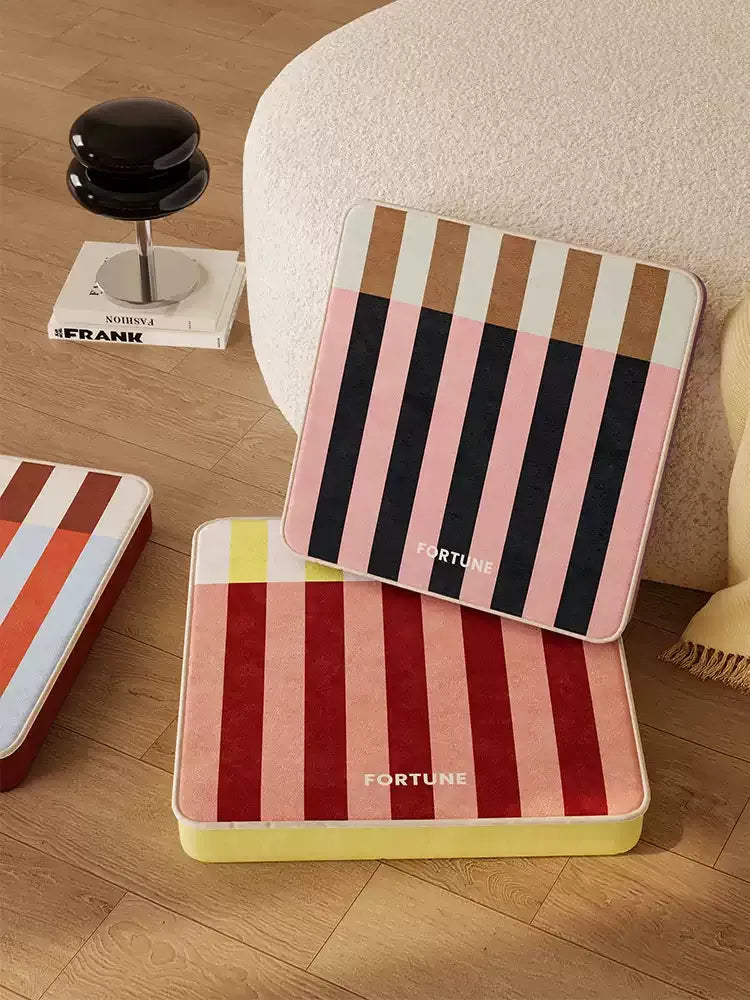 Fortune Striped Square Seat Cushions