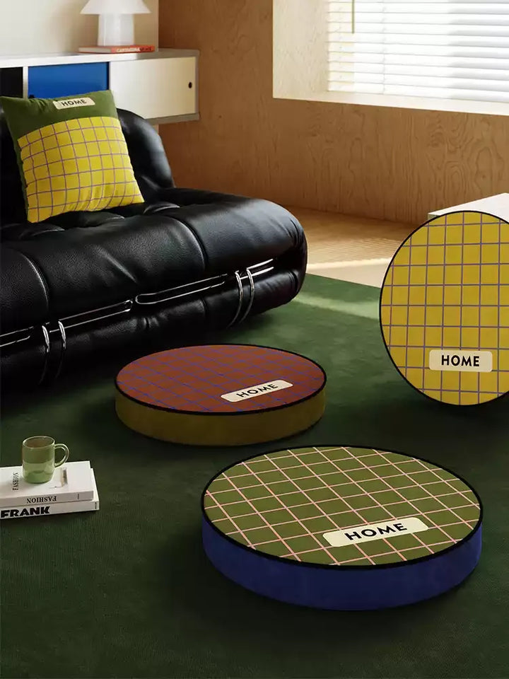 Home Plaid Seat Cushion