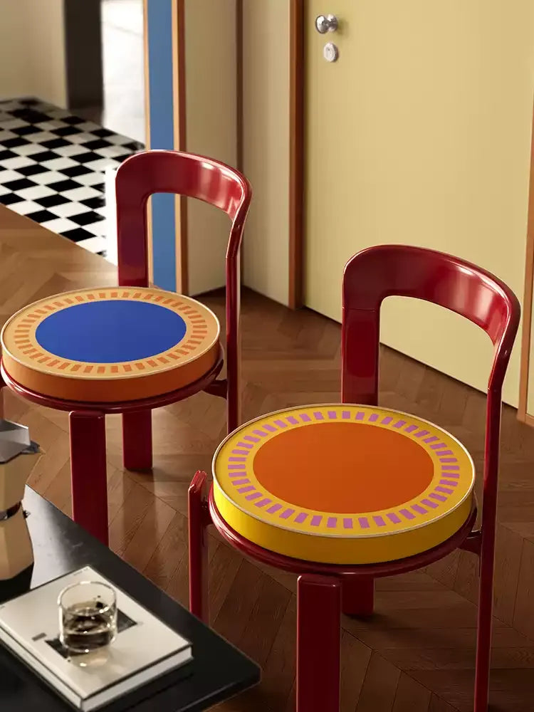 Colorful Lined Seat Cushions